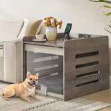 Modern Dog Crate with Charging Station