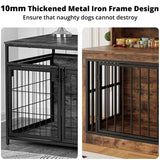 Wooden Dog Crate with Storage Shelves