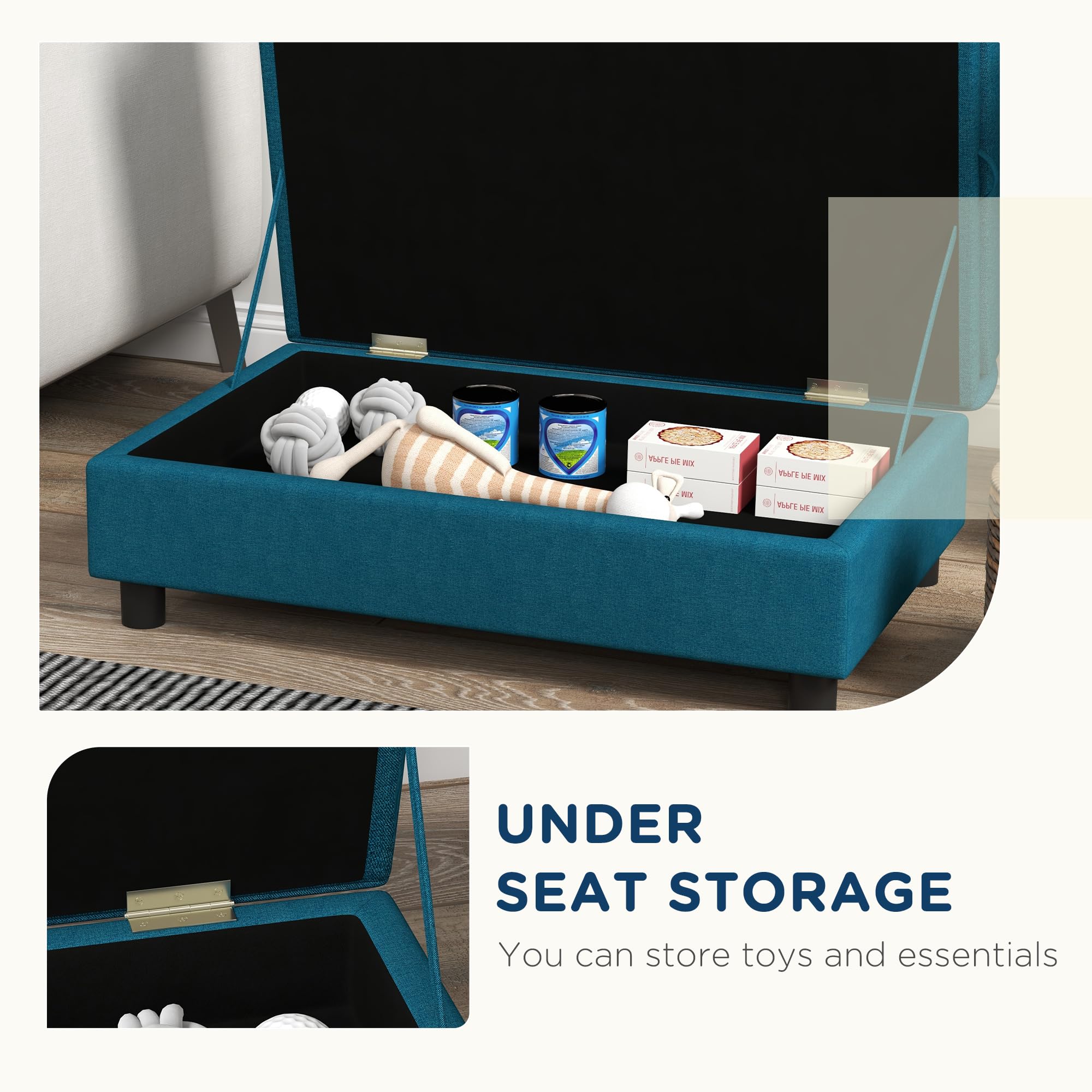 Elevated Pet Sofa Bed with Storage