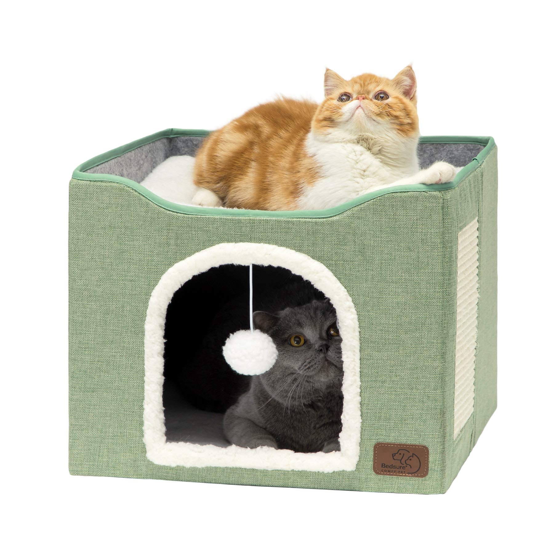 Cat Cave House with Scratch Pad
