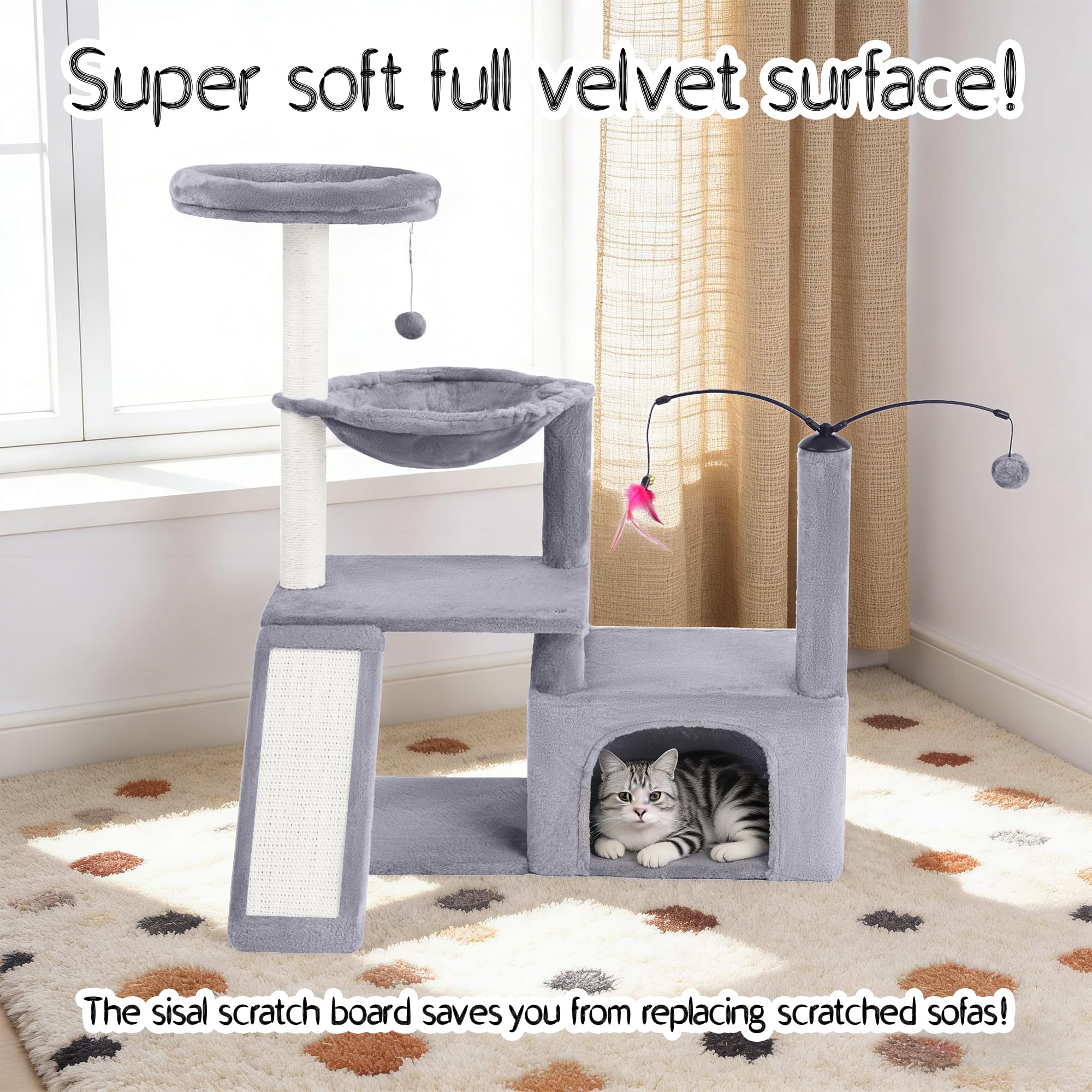 YUNIQUE Cat Tree with Cat Tree