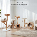 Modern Cat Tree Tower with Cave