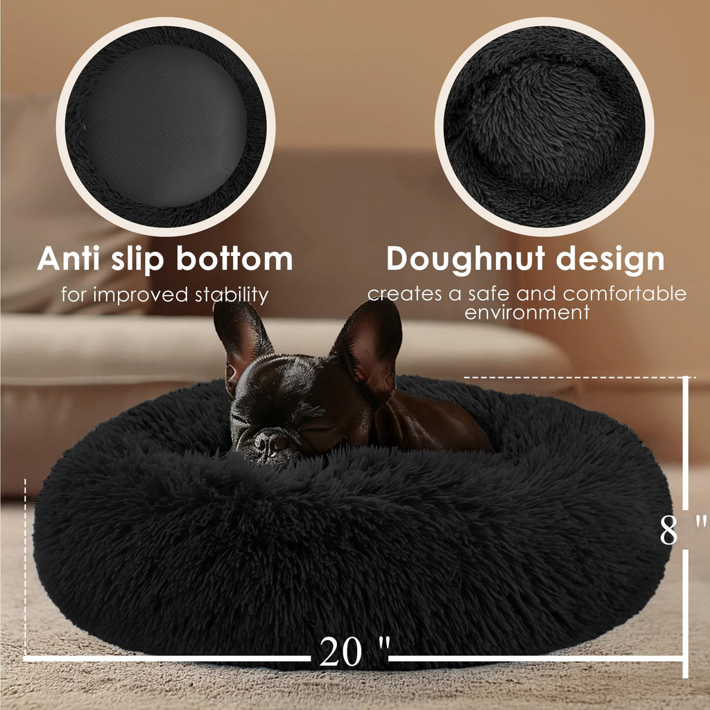 Anti-Anxiety Round Dog Bed for Small Dogs