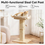 Tall Cat Scratching Post with Perch & Bed