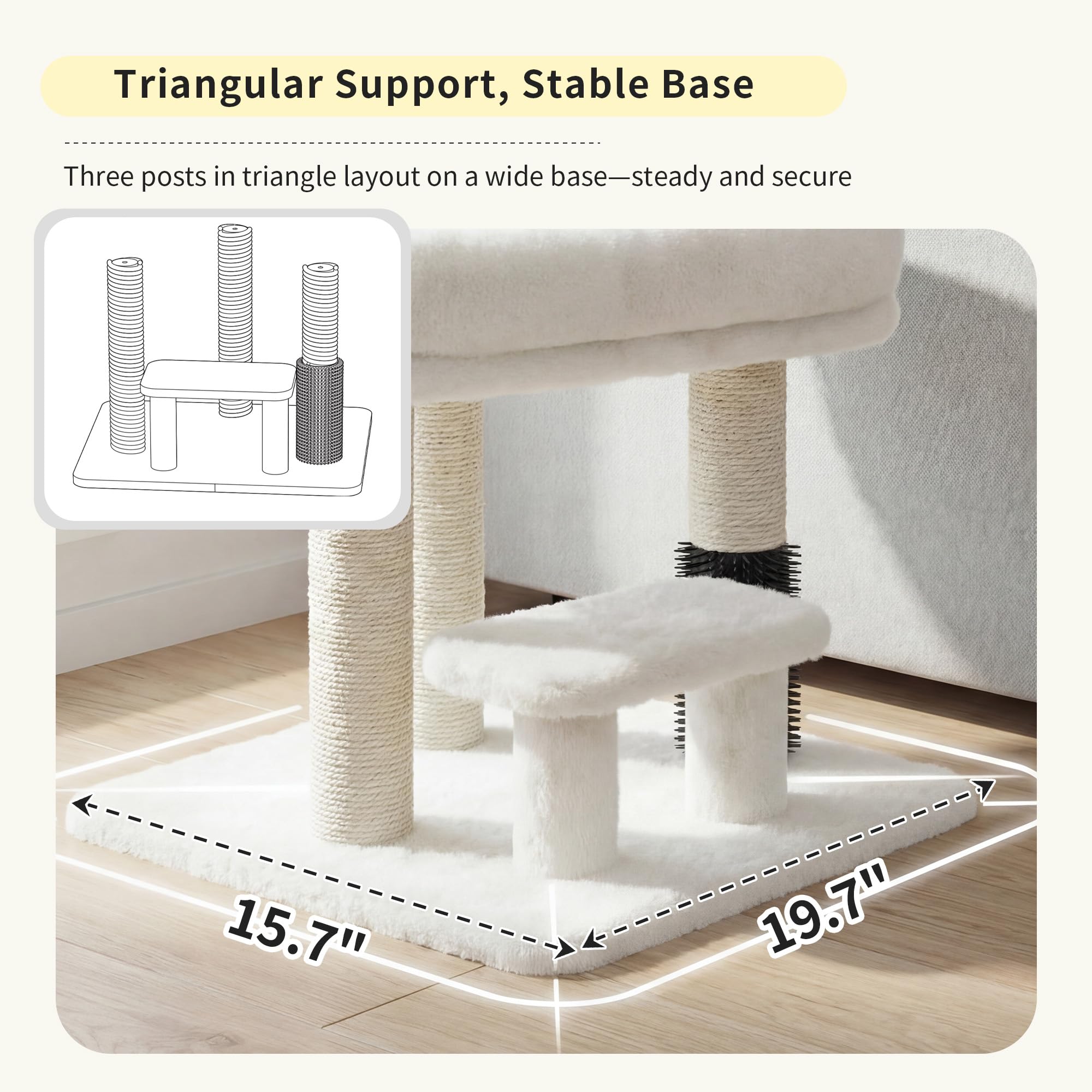 Cat Tree Tower with Hammock & Perch