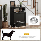 Raised Pet Feeding Station with Storage Cabinet
