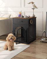 Dog Crate End Table with Storage Drawer