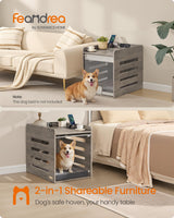 Modern Dog Crate with Charging Station
