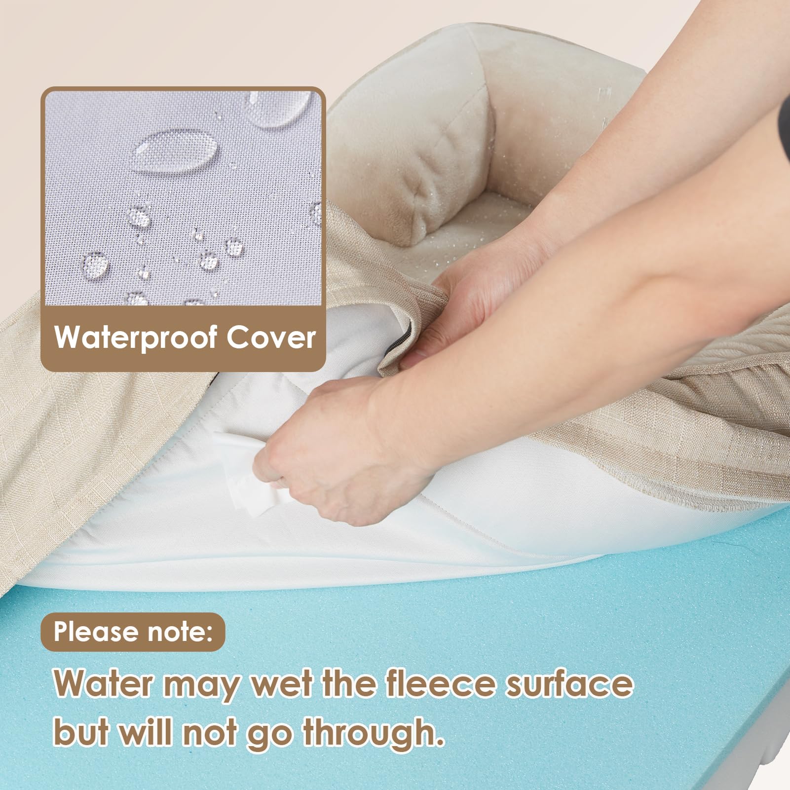 Orthopedic Memory Foam Dog Bed with Bolsters