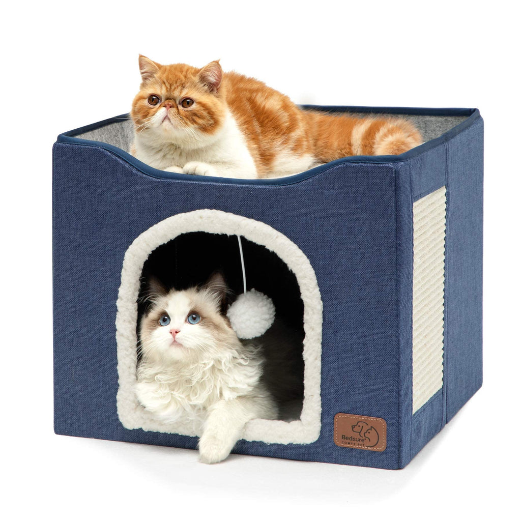 Cat Cave House with Scratch Pad