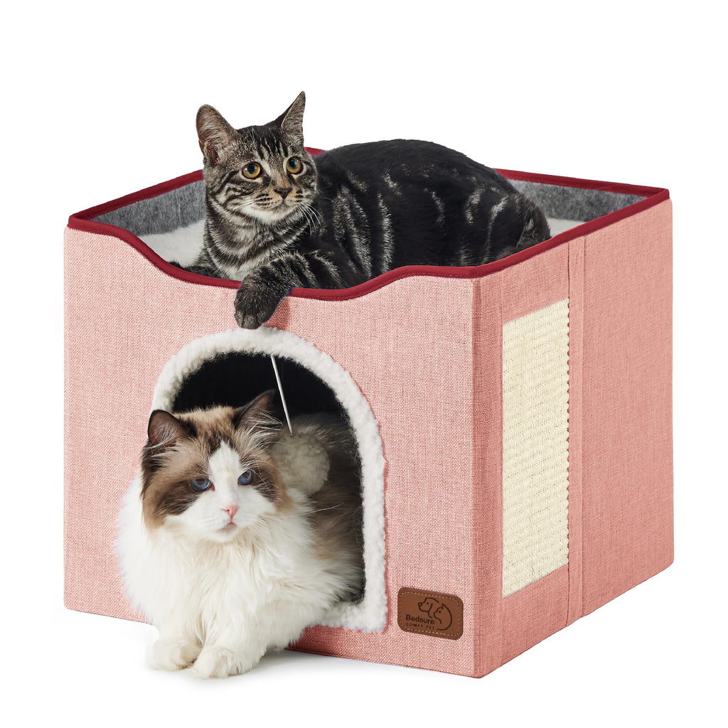 Cat Cave House with Scratch Pad