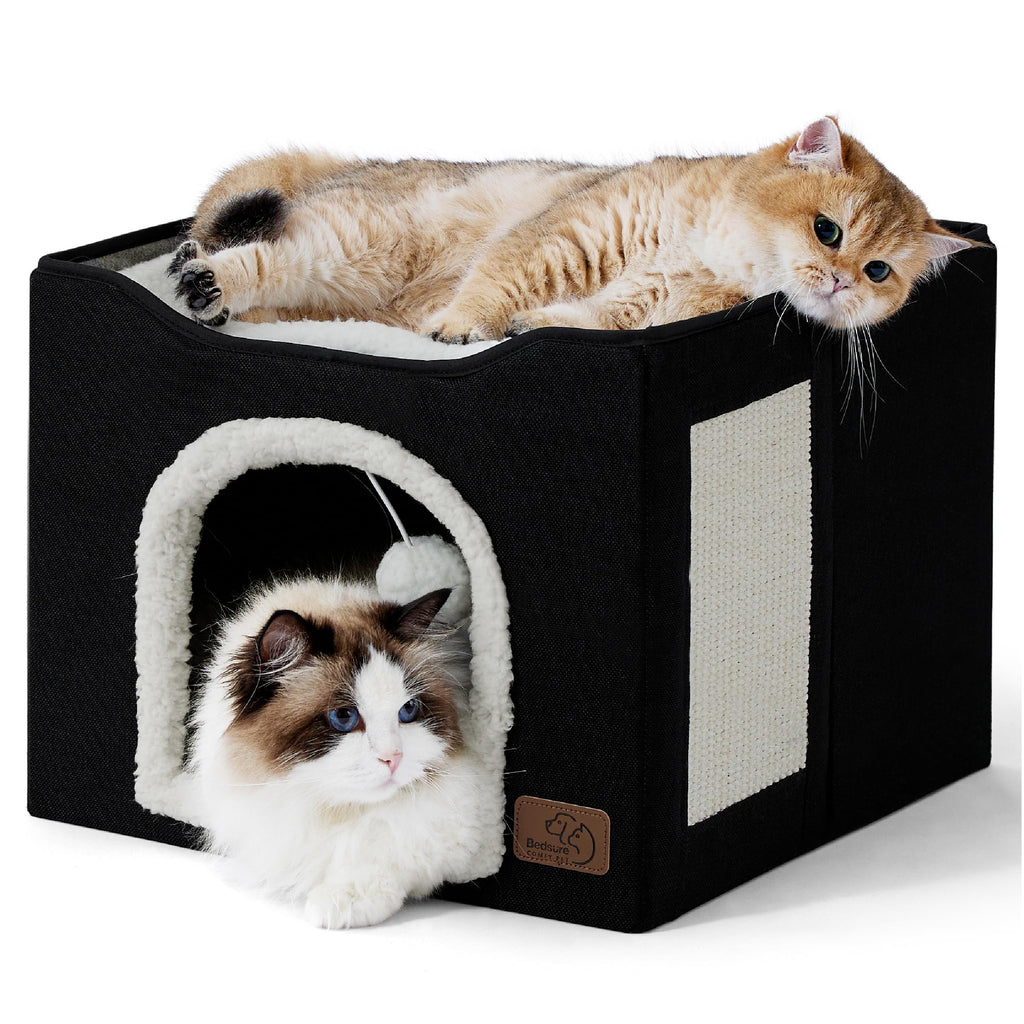 Cat Cave House with Scratch Pad