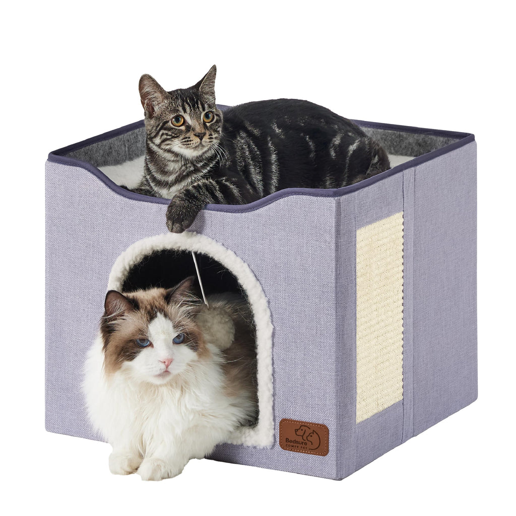 Cat Cave House with Scratch Pad