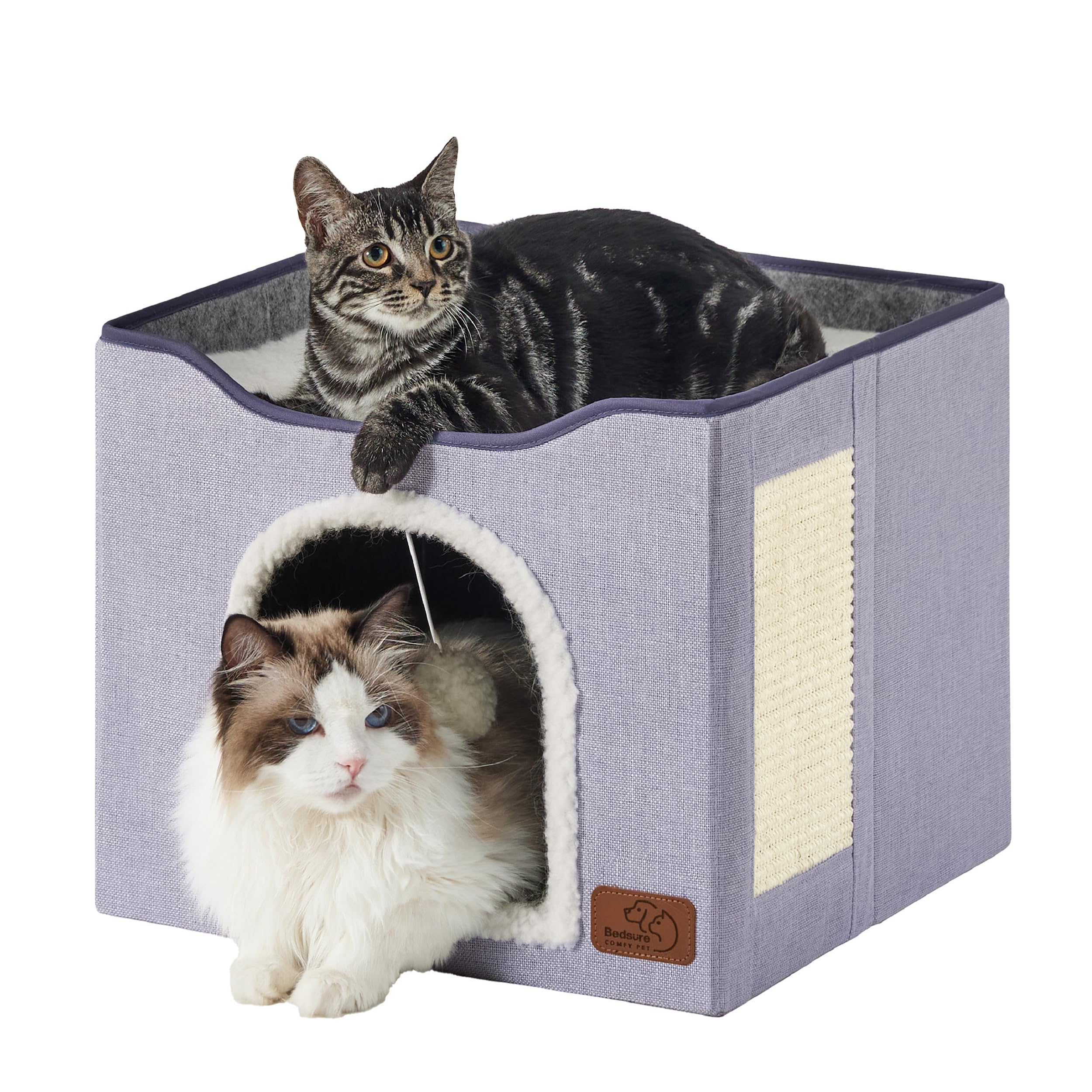 Cat Cave House with Scratch Pad