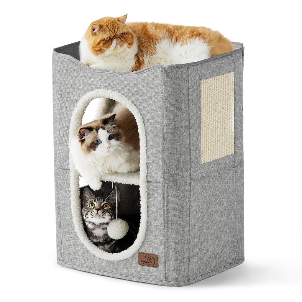 Cat Cave House with Scratch Pad