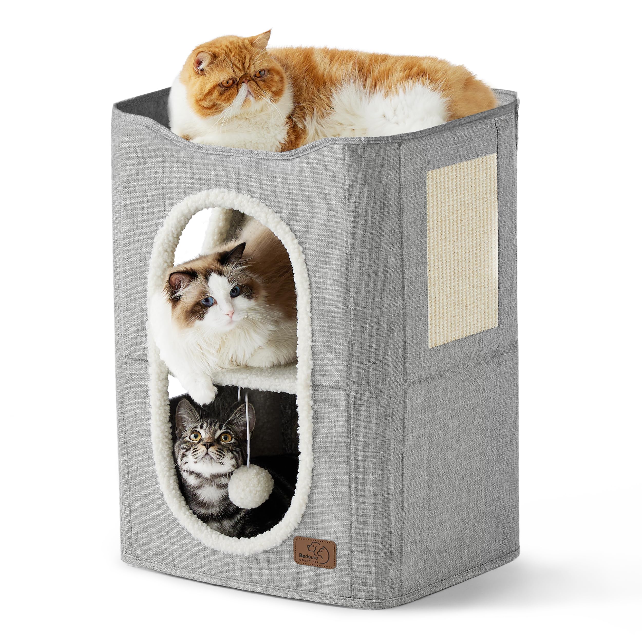 Cat Cave House with Scratch Pad