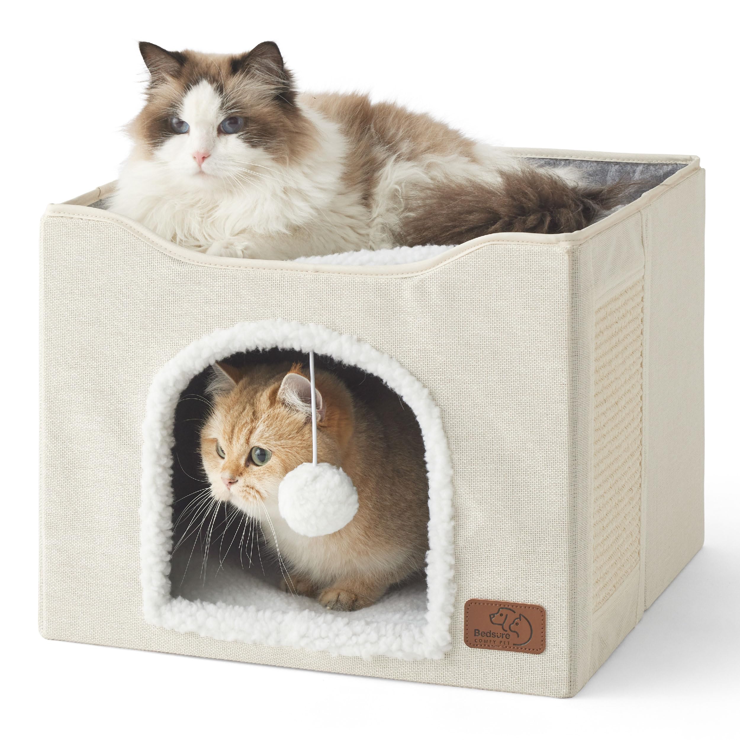 Cat Cave House with Scratch Pad
