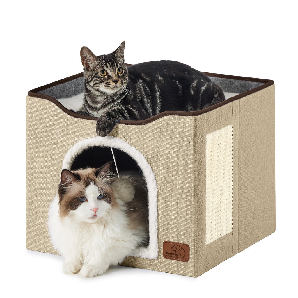 Cat Cave House with Scratch Pad