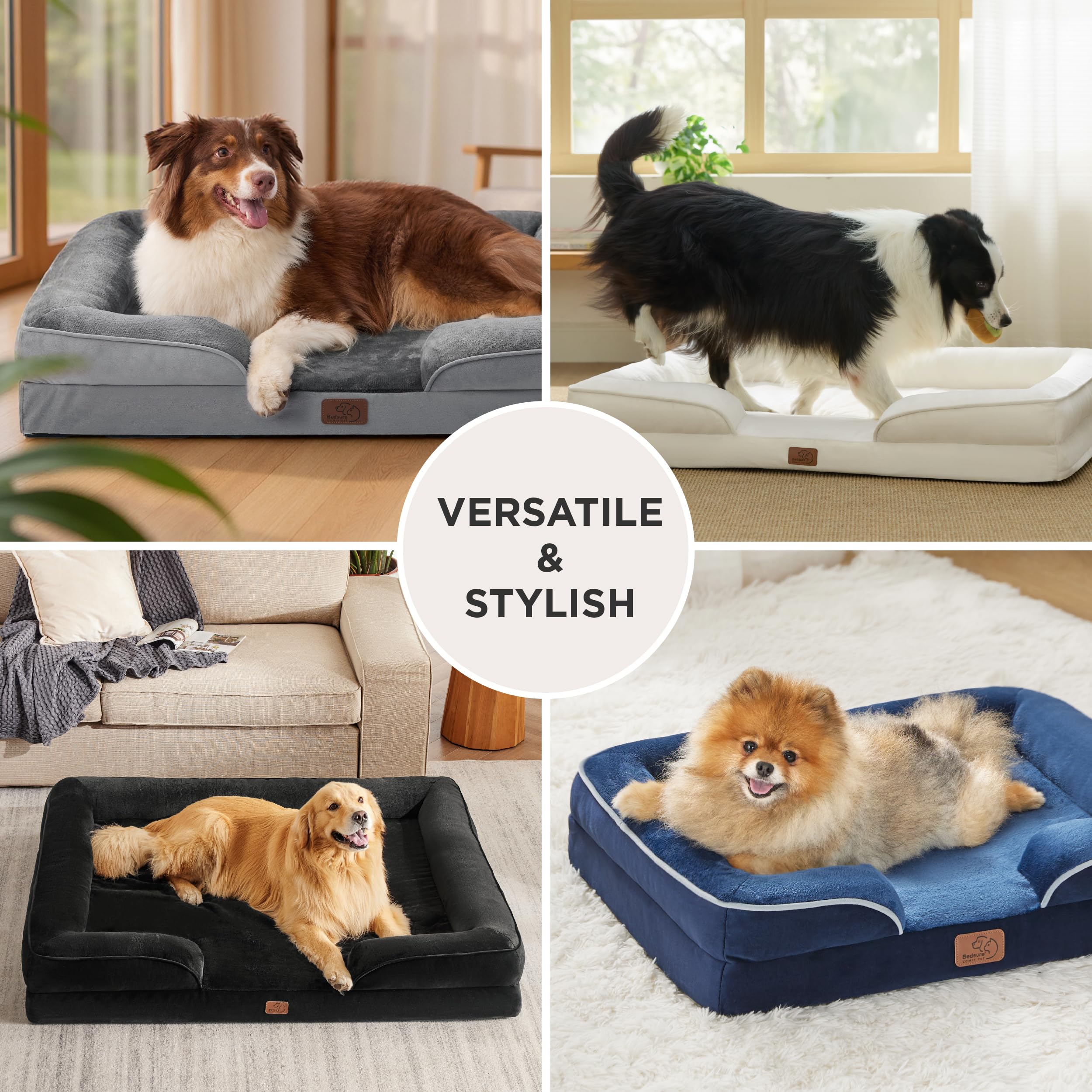 Orthopedic Bolster Dog Sofa Bed
